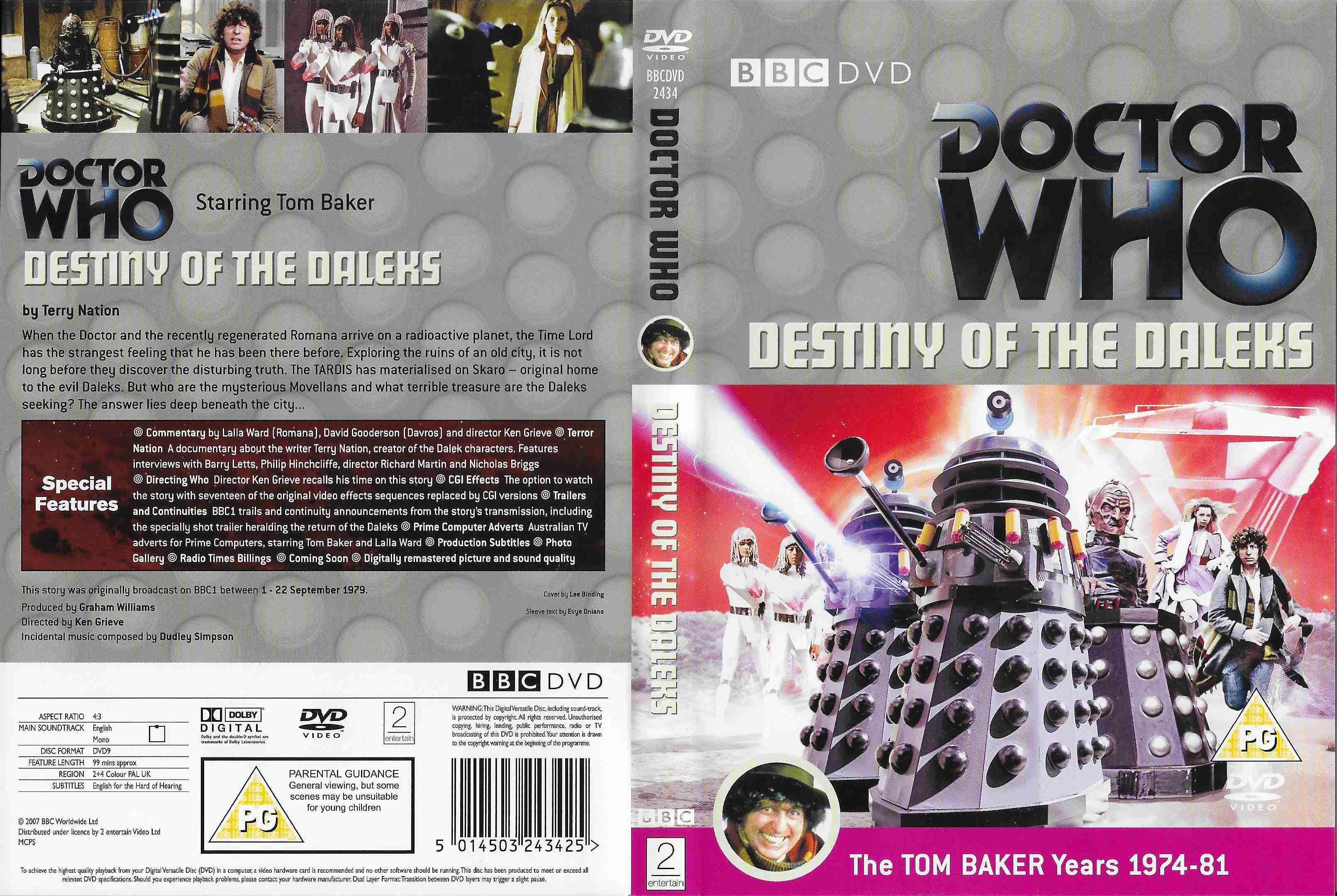Picture of BBCDVD 2434 Doctor Who - Destiny of the Daleks by artist Terry Nation from the BBC records and Tapes library
